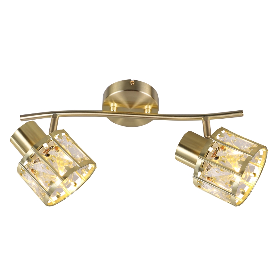 Lustre de tecto de superfície ZAHARA 2xE27/10W/230V dourado