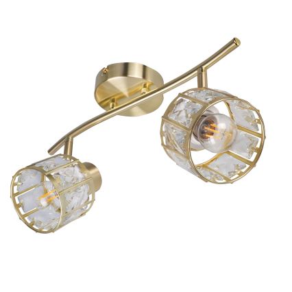 Lustre de tecto de superfície ZAHARA 2xE27/10W/230V dourado