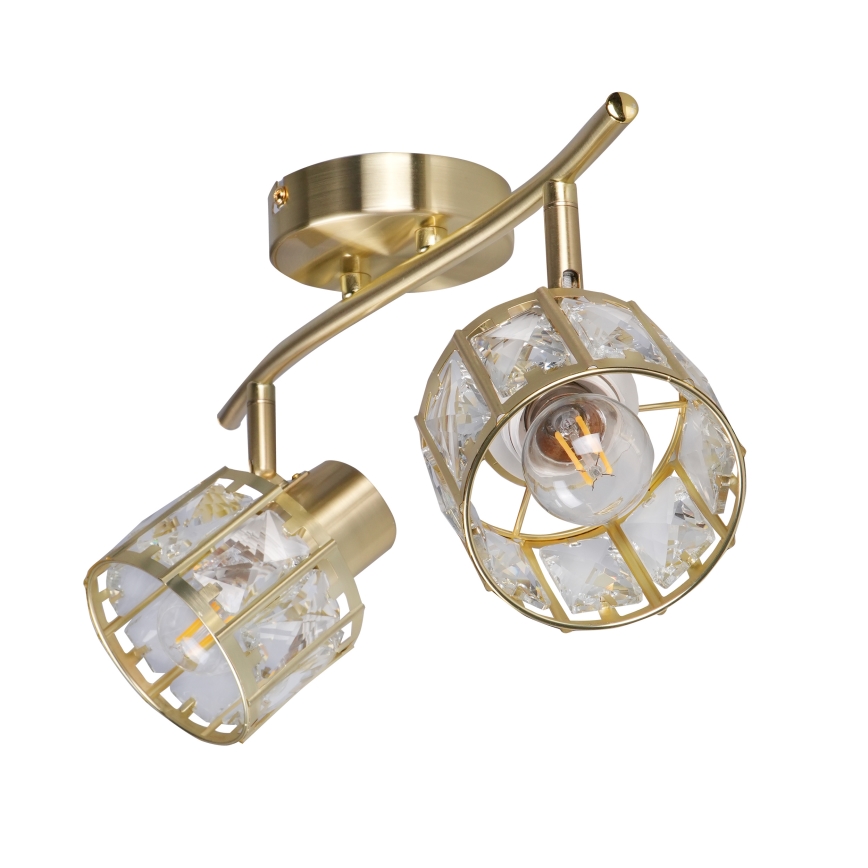 Lustre de tecto de superfície ZAHARA 2xE27/10W/230V dourado