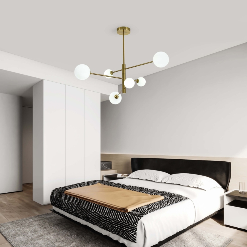 Lustre de tecto em haste DORADO 6xG9/40W/230V dourado
