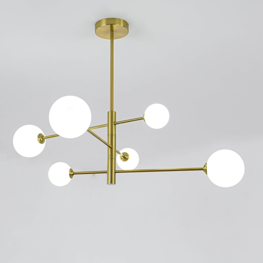 Lustre de tecto em haste DORADO 6xG9/40W/230V dourado