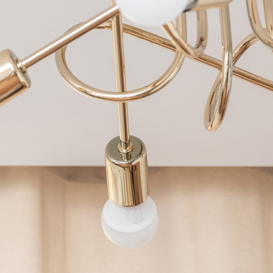 Lustre de tecto fixo OXFORD 5xE27/15W/230V dourado