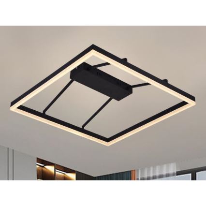 Lustre de tecto LED dimerizável de montagem à superfície, 55W/230V, 3000-6500K, com comando remoto