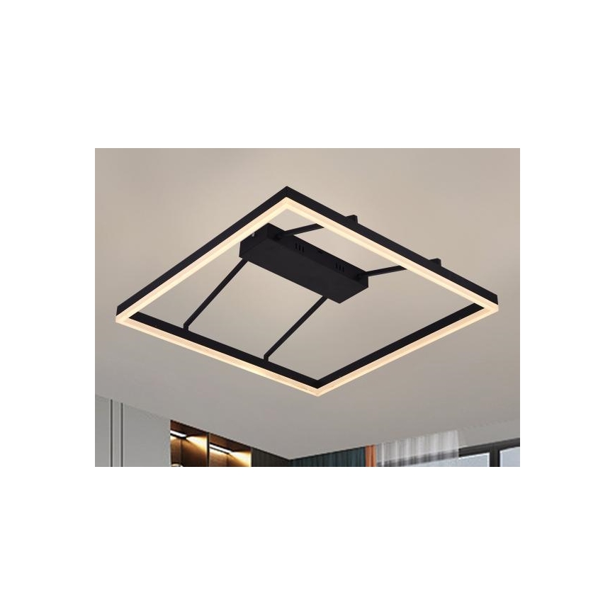 Lustre de tecto LED dimerizável de montagem à superfície, 55W/230V, 3000-6500K, com comando remoto