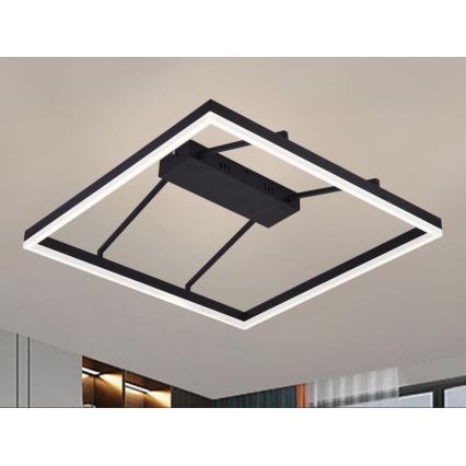 Lustre de tecto LED dimerizável de montagem à superfície, 55W/230V, 3000-6500K, com comando remoto
