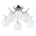 Lustre de tecto montado à superfície ELLA 5xE27/15W/230V cromo brilhante