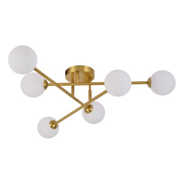Lustre de tecto sobreposto DORADO 6xG9/28W/230V dourado