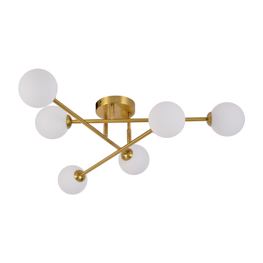 Lustre de tecto sobreposto DORADO 6xG9/28W/230V dourado