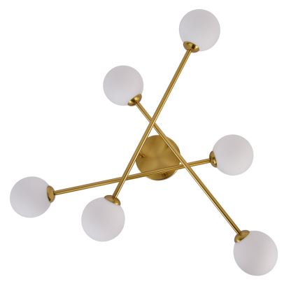 Lustre de tecto sobreposto DORADO 6xG9/28W/230V dourado