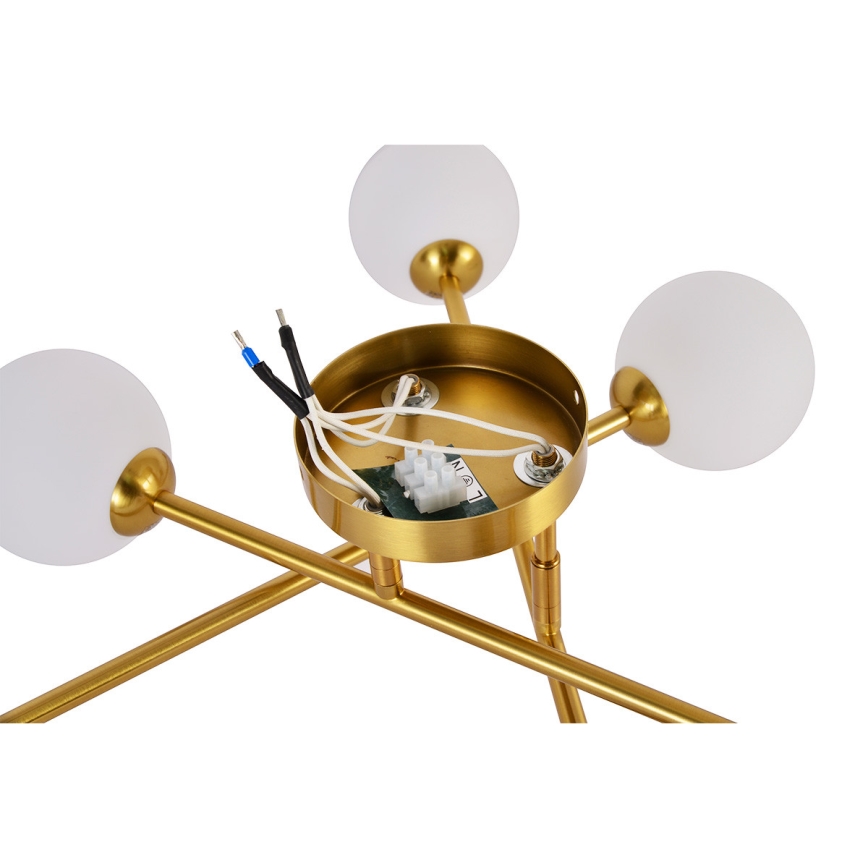 Lustre de tecto sobreposto DORADO 6xG9/28W/230V dourado