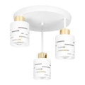 Lustre de tecto sobreposto ELEN 3xE27/35W/230V branco/dourado