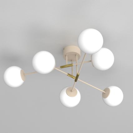 Lustre de tecto sobreposto GLAME 6xE27/15W/230V