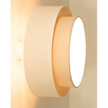 Lustre de tecto sobreposto NATIA 1xE27/60W/230V creme