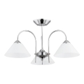 Lustre de tecto sobreposto TAPER 3xE27/15W/230V, acabamento cromado brilhante