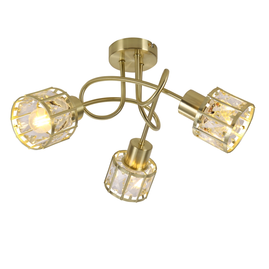 Lustre de tecto ZAHARA 3xE27/10W/230V dourado