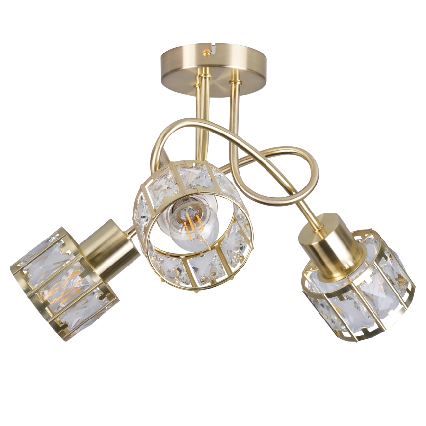 Lustre de tecto ZAHARA 3xE27/10W/230V dourado