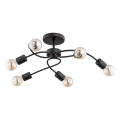 Lustre de teto aplicado HELIX 6xE27/15W/230V preto