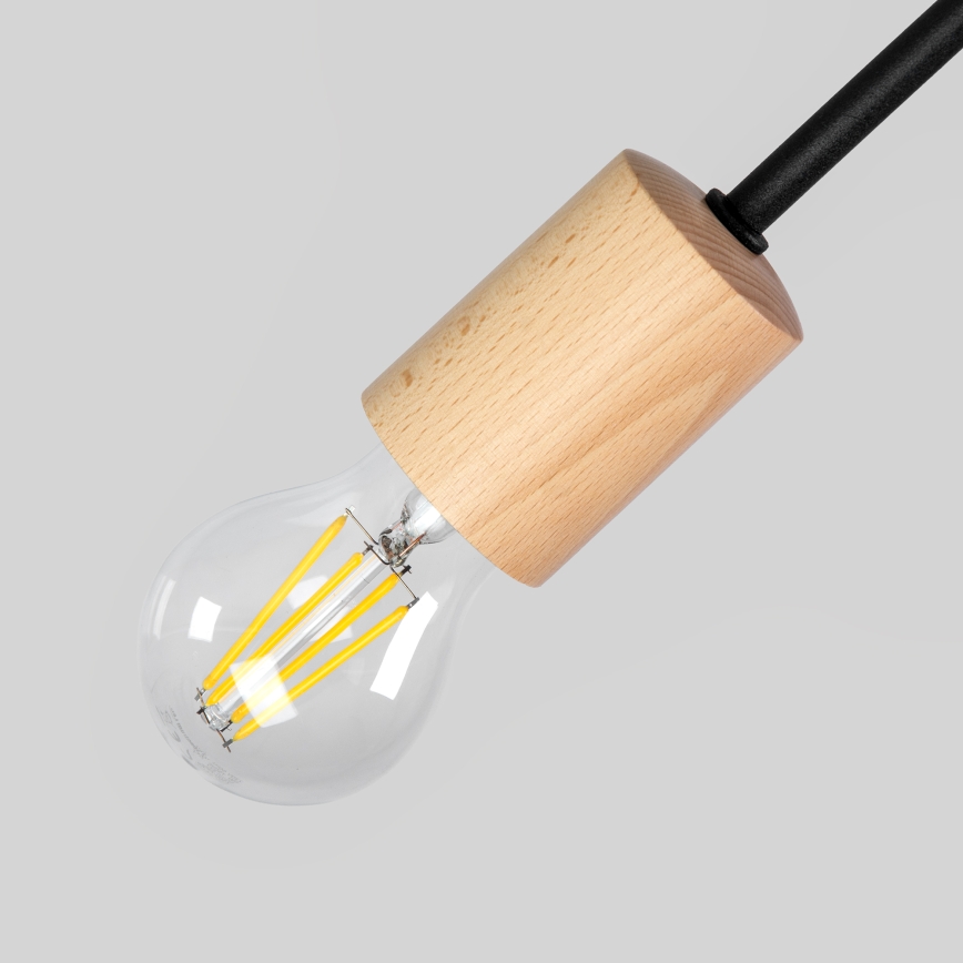 Lustre de teto aplicado OXFORD 2xE27/15W/230V pinho/preto