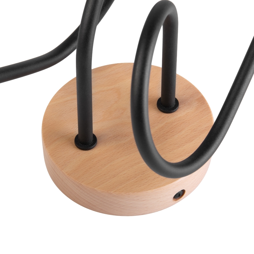 Lustre de teto aplicado OXFORD 2xE27/15W/230V pinho/preto