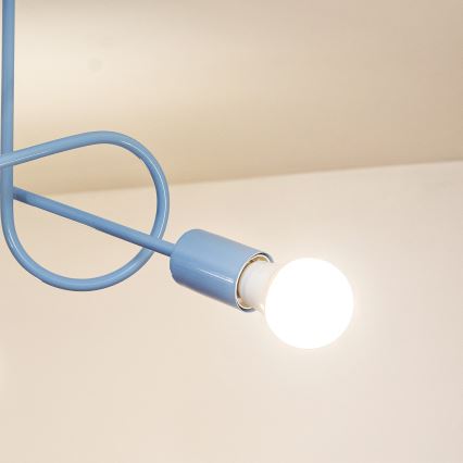 Lustre de teto aplicado OXFORD 3xE27/15W/230V azul