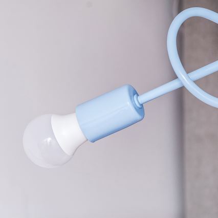 Lustre de teto aplicado OXFORD 3xE27/15W/230V azul