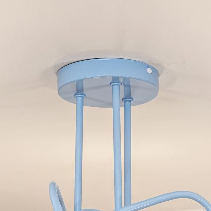 Lustre de teto aplicado OXFORD 3xE27/15W/230V azul