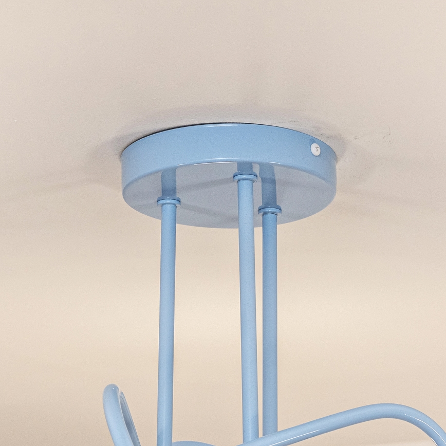 Lustre de teto aplicado OXFORD 3xE27/15W/230V azul