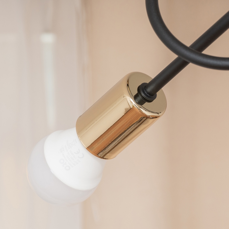 Lustre de teto de fixação à superfície OXFORD 3xE27/15W/230V, dourado/preto