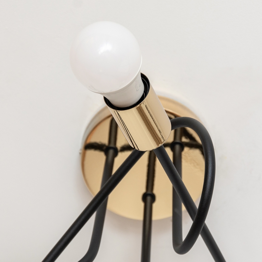 Lustre de teto de fixação à superfície OXFORD 3xE27/15W/230V, dourado/preto