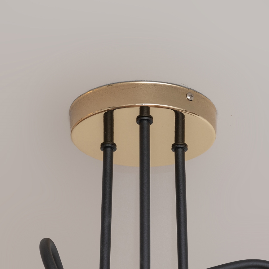 Lustre de teto de fixação à superfície OXFORD 3xE27/15W/230V, dourado/preto