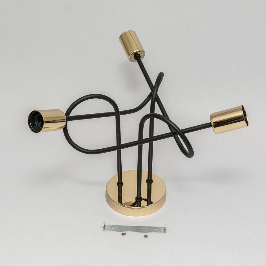 Lustre de teto de fixação à superfície OXFORD 3xE27/15W/230V, dourado/preto