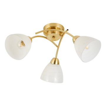 Lustre de teto de montagem à superfície CLARA 3xE27/15W/230V dourado