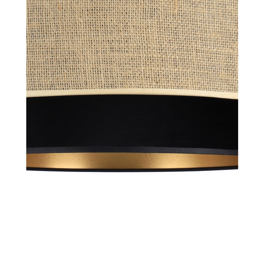 Lustre de teto de montagem à superfície SARTA 1xE27/60W/230V Ø 45 cm preto/juta