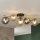 Lustre de teto de montagem em superfície AURIS 5xE14/15W/230V dourado/preto fumê/bege