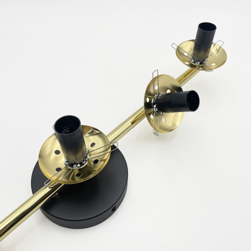 Lustre de teto de montagem em superfície AURIS 5xE14/15W/230V dourado/preto fumê/bege