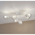 Lustre de teto de montagem em superfície MALENA 6xE14/5W/230V branco/transparente