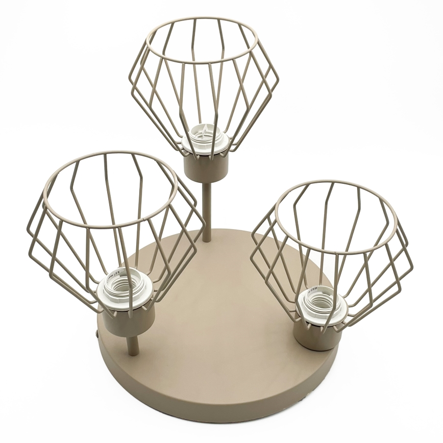Lustre de teto de montagem superficial AUDREY 3xE27/15W/230V bege