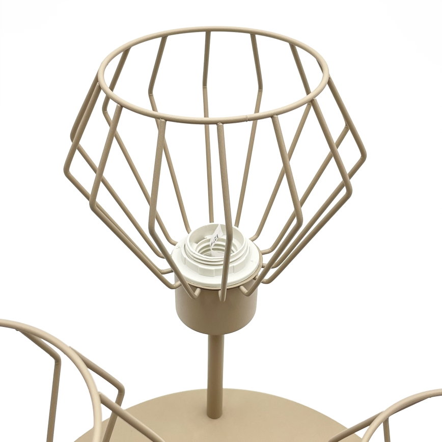 Lustre de teto de montagem superficial AUDREY 3xE27/15W/230V bege