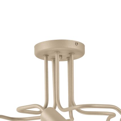 Lustre de teto de montagem superficial CHARLIE 5xE27/15W/230V bege