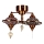 Lustre de teto de montagem superficial YENI 2xE27/40W/230V bronze