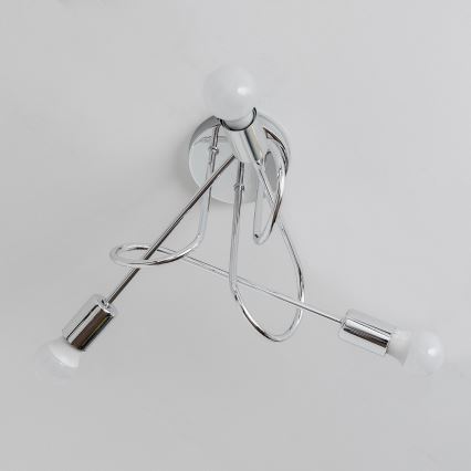 Lustre de teto de sobrepor OXFORD 3xE27/15W/230V cromado brilhante