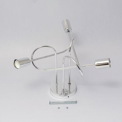 Lustre de teto de sobrepor OXFORD 3xE27/15W/230V cromado brilhante