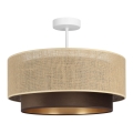 Lustre de teto de sobrepor SARTA 1xE27/60W/230V diâmetro 45 cm castanho/juta