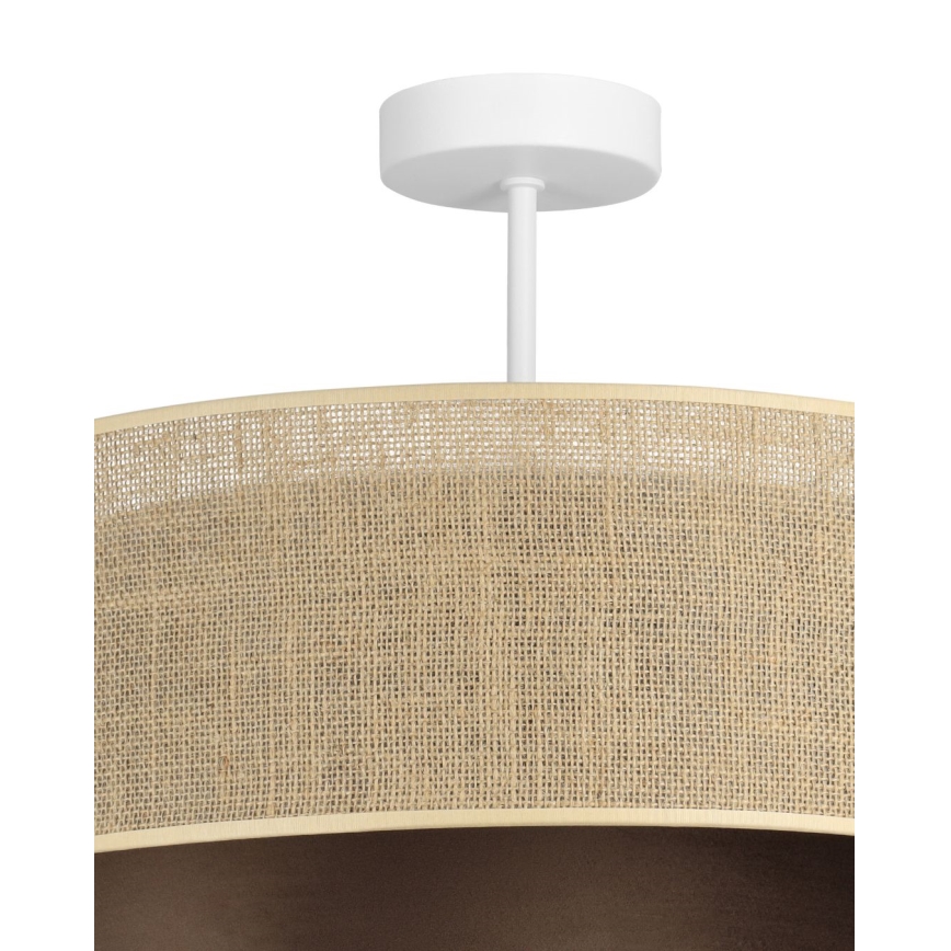 Lustre de teto de sobrepor SARTA 1xE27/60W/230V diâmetro 45 cm castanho/juta