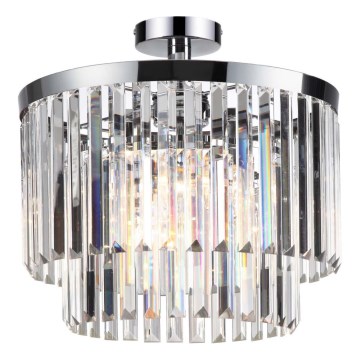 Lustre de teto de sobrepor VETRO 4xE14/40W/230V cromado brilhante