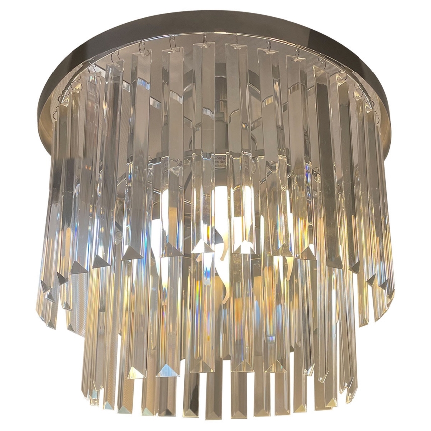 Lustre de teto de sobrepor VETRO 4xE14/40W/230V cromado brilhante