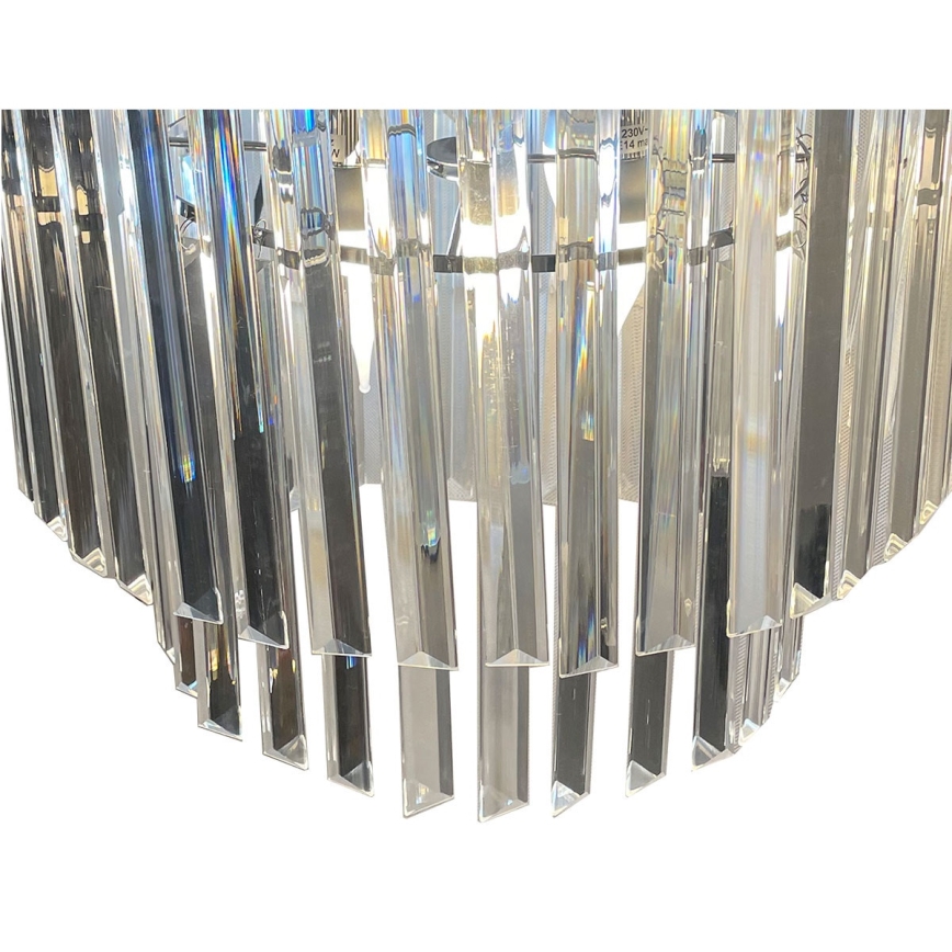 Lustre de teto de sobrepor VETRO 4xE14/40W/230V cromado brilhante