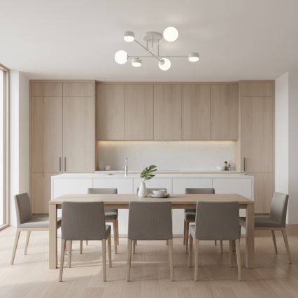 Lustre de teto de superfície HOLON 3xG9/8W/230V + 3xGX53/12W branco