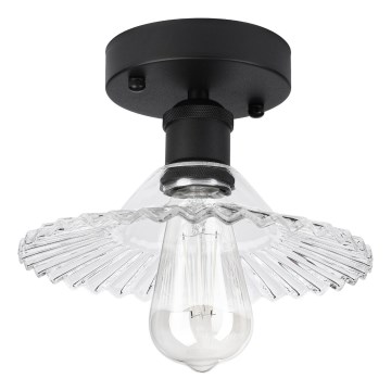 Lustre de teto de superfície TRISH 1xE27/15W/230V preto/transparente
