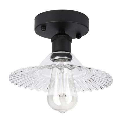 Lustre de teto de superfície TRISH 1xE27/15W/230V preto/transparente